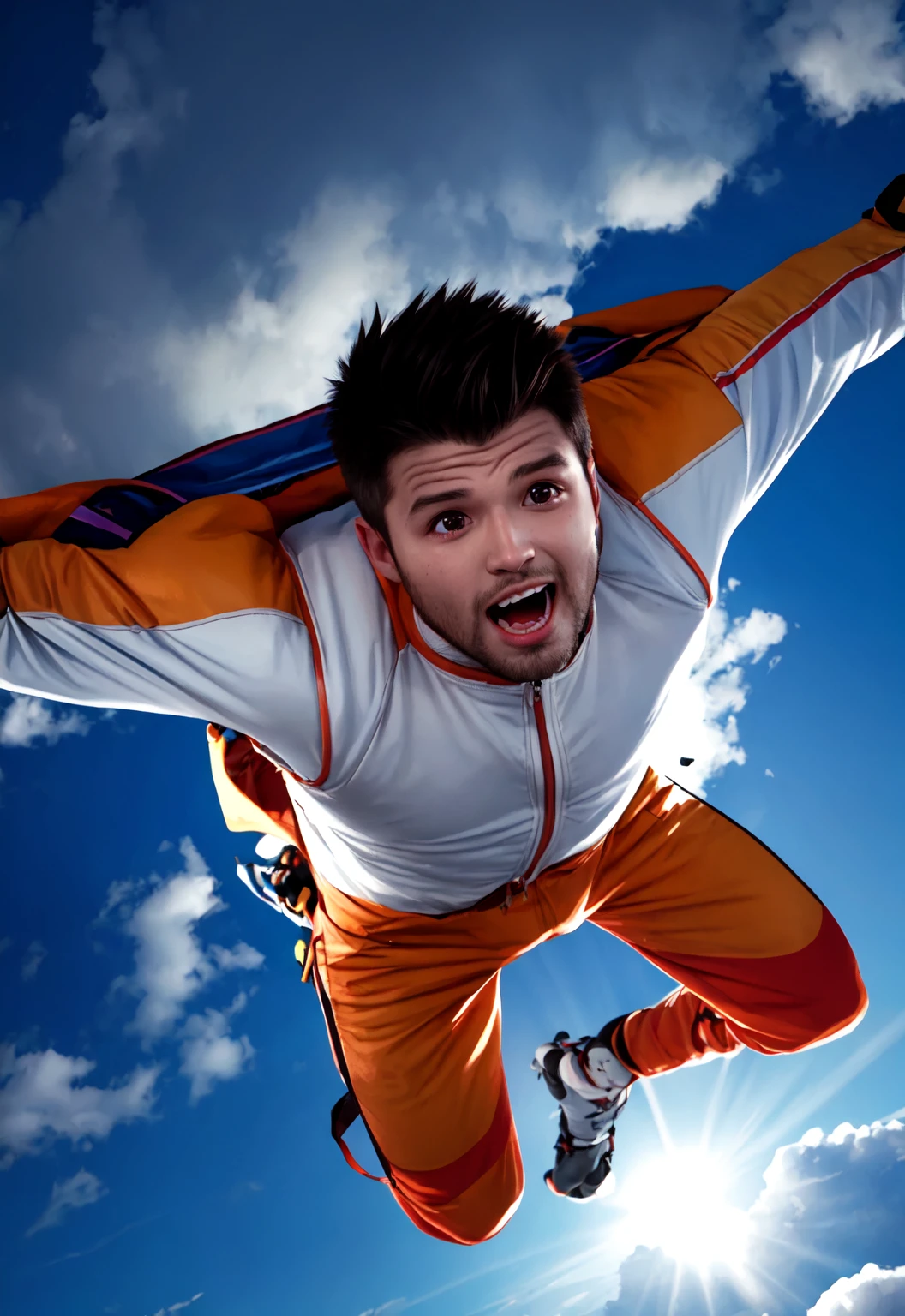 boy skydiving, clouds, wind, muscular,
vibrant colors, colorful art style, 
soft lighting, soft shadows, detailed textures, dynamic lighting,  
nice hands, perfect hands, 
<lyco:GoodHands-beta2:1.0> 
<lora:add_detail:1>