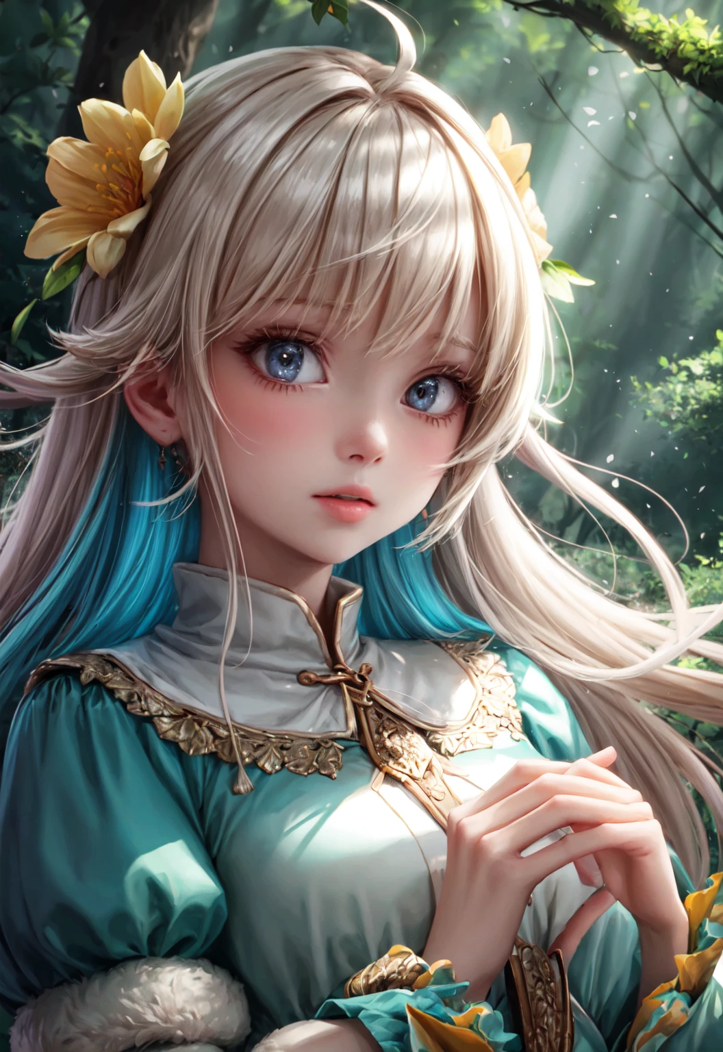 girl in a forest with floating flowers, river, puffy, puffy cheeks, cute,
vibrant colors, colorful art style,
soft lighting, soft shadows, detailed textures, dynamic lighting,
nice hands, perfect hands,
<lyco:GoodHands-beta2:1.0>
<lora:add_detail:1>