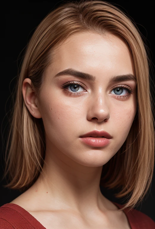 RAW photo, 50 mm, color graded portra 400 film, cinematic colorgrading, frontal full-body shot from high angle
BREAK
portrait of a beautiful blonde woman wearing a red shirt, (red slick undercut hair:1.1), she is wearing an (old t-shirt:1.1) and cropped pants, focus on eyes, perfect (grey:0.01) eyes, mascara,
BREAK
highly detailed skin, skin blemish, (textured skin, skin pores:1.2), oiled shiny skin:0.6), (moles:0.8), (imperfect skin:1.1), intricate details, goosebumps, (light freckles:0.3), (round pupils:1.1), remarkable detailed pupils, realistic dull skin noise, visible skin detail, skin fuzz, dry skin, (blush:0.5), (goosebumps:0.5), subsurface scattering, 8k, uhd, ultra high quality, dslr, soft lighting, film grain, dark, muted colors, chiaroscuro, dim atmosphere <lora:add_detail:0.1>, <lora:LowRA:0.15>, <lora:polyhedron_new_skin_v1.1:0.25>, <lora:polyhedron_all_eyes_epochs_01:0.2>