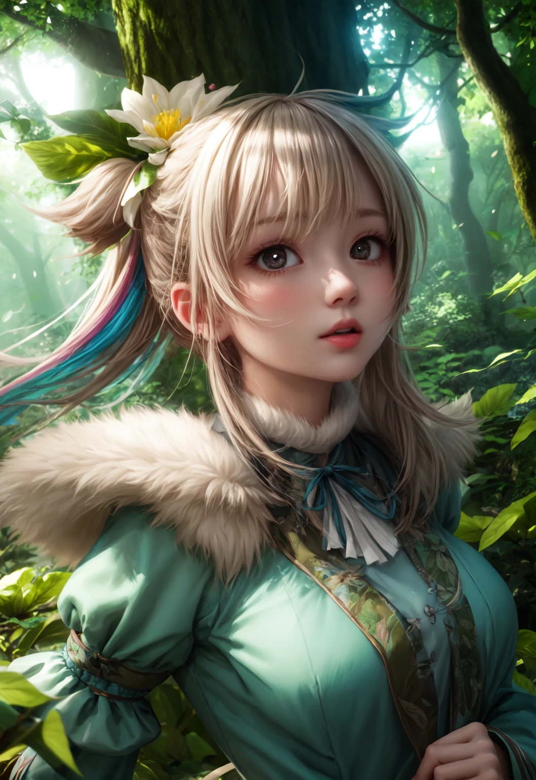 girl in a forest with floating flowers, river, puffy, puffy cheeks, cute,
vibrant colors, colorful art style, 
soft lighting, soft shadows, detailed textures, dynamic lighting,  
nice hands, perfect hands, 
<lyco:GoodHands-beta2:1.0> 
<lora:add_detail:1>