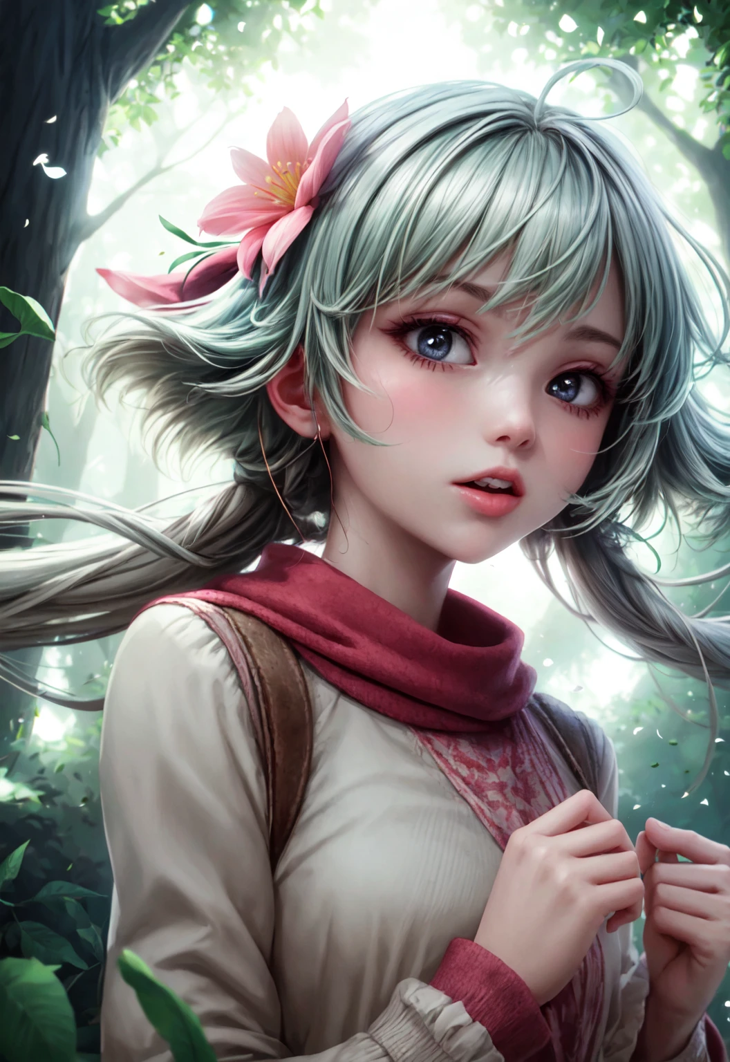 girl in a forest with floating flowers, river, puffy, puffy cheeks, cute,
vibrant colors, colorful art style, 
soft lighting, soft shadows, detailed textures, dynamic lighting,  
nice hands, perfect hands, 
<lyco:GoodHands-beta2:1.0> 
<lora:add_detail:1>