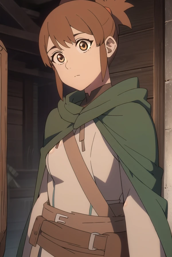 dotamarci, <lora:marcitest:1>,
marci, bangs, brown hair, (brown eyes:1.5), ponytail, short ponytail,
BREAK belt, cape, armor, cloak, pouch, brown belt, belt pouch,
BREAK looking at viewer,
BREAK outdoors,
BREAK <lora:GoodHands-vanilla:1>, (masterpiece:1.2), best quality, high resolution, unity 8k wallpaper, (illustration:0.8), (beautiful detailed eyes:1.6), extremely detailed face, perfect lighting, extremely detailed CG, (perfect hands, perfect anatomy),