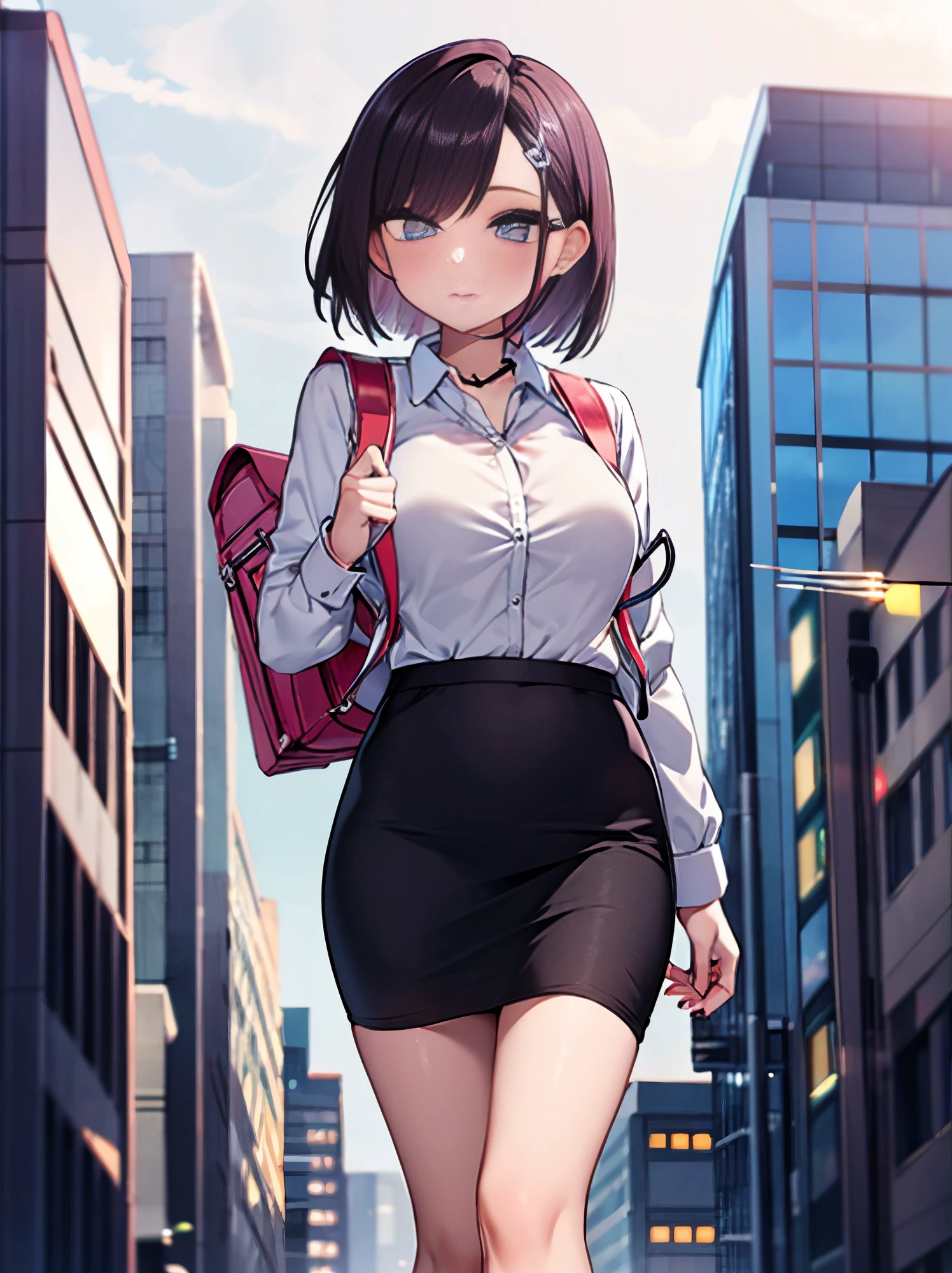 an office lady wearing randoseru backpack and business jacket and business skirt in city
<lora:randoseru_v1.2:1>
<lora:real_model_suppin:-1>