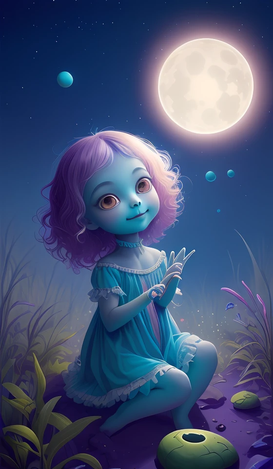 a surreal Bioluminescent, very very very cute Silene in a happy world by Daniel Merriam, Trending on Artstation, oil on Canvas by Elena Zhurikhina and Goro Fujita and Charlie Bowater, octane render, 4k, 8k, HD