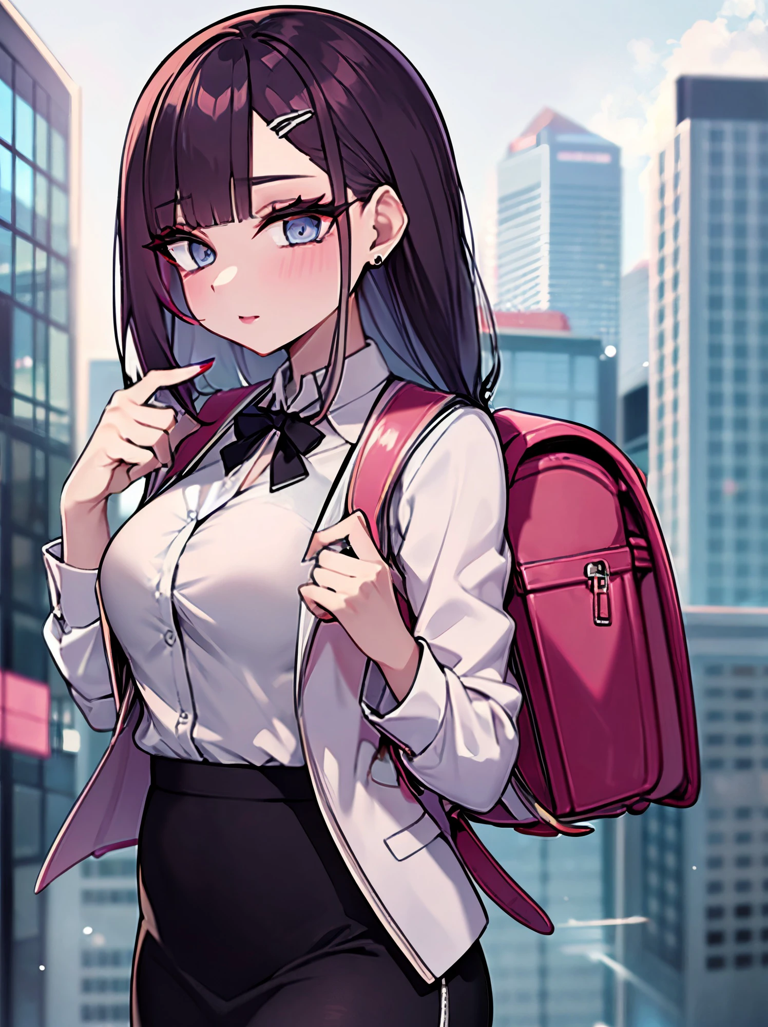 an office lady wearing randoseru backpack and business jacket and business skirt in city
<lora:randoseru_v1.2:1>
<lora:real_model_suppin:-1>