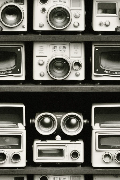 analog film photo barnum-silver retrofuturistic design concept vintage scifi (1 photo camera), rusty, product photo,vinage old camera|phonograph retrofuturism, product photo . faded film, desaturated, 35mm photo, grainy, vignette, vintage, Kodachrome, Lomography, stained, highly detailed, found footage