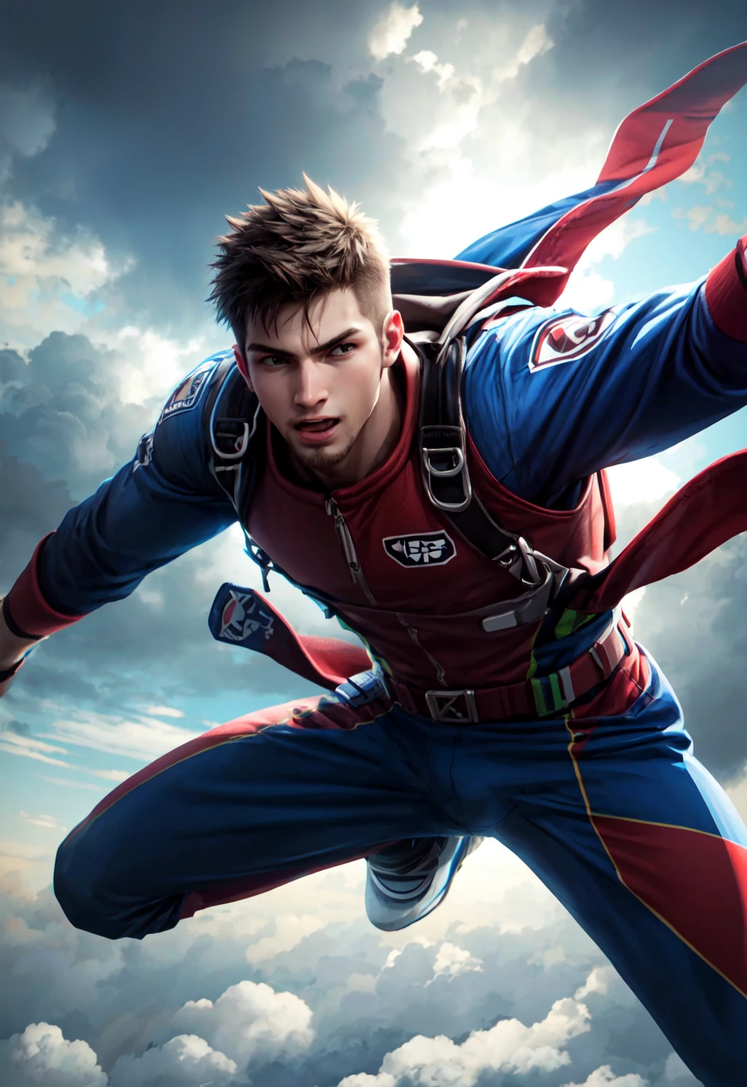 boy skydiving, clouds, wind, muscular,
vibrant colors, colorful art style,
soft lighting, soft shadows, detailed textures, dynamic lighting,
nice hands, perfect hands,
<lyco:GoodHands-beta2:1.0>
<lora:add_detail:1>