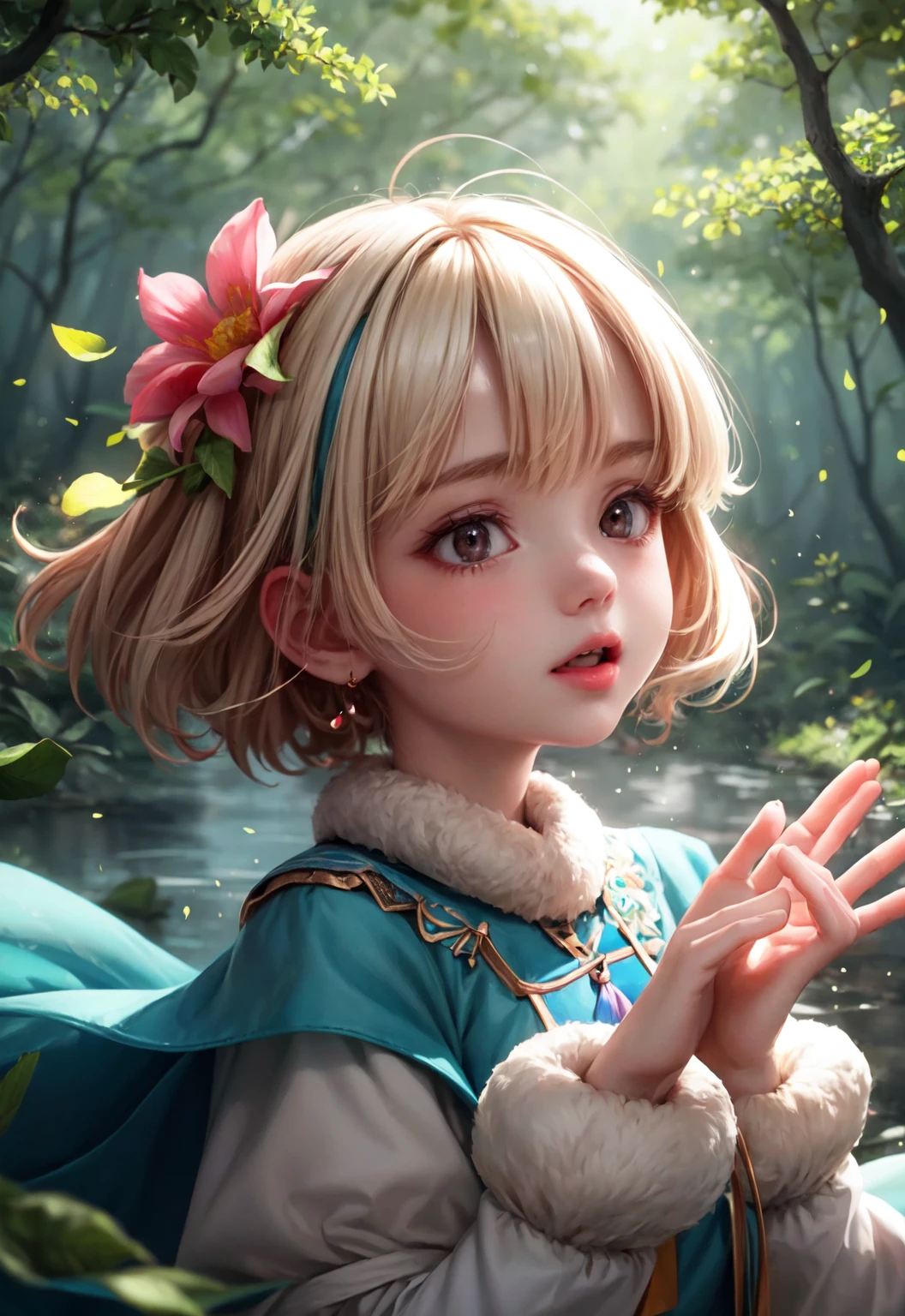 illustration: 1.3), （paper art: 1.4） a 3D render, , (cute female child:1.3), (Representative work plum blossoms:1.2)(Masterpiece snow:1.2) , Colorful, Best quality, Detailed details, Masterpiece, offcial art, movie light effect, 4K, Chiaroscuro , Flash