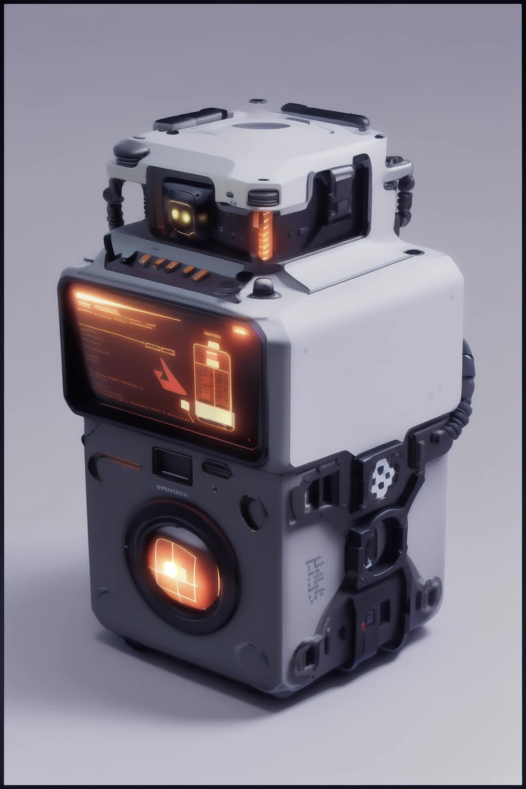 product photo of a hackers gadget, ( cyber_tech ) , reflective , f 8 aperture, a 3D render, new objectivity