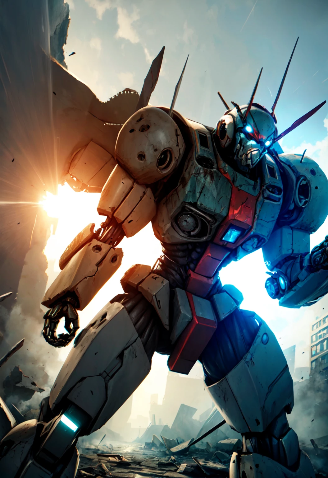 futuristic mecha in a destroyed city, scifi, mechanical, gears, transparent glass, crystal,
vibrant colors, colorful art style,
soft lighting, soft shadows, detailed textures, dynamic lighting,
nice hands, perfect hands,
<lyco:GoodHands-beta2:1.0>
<lora:add_detail:1>