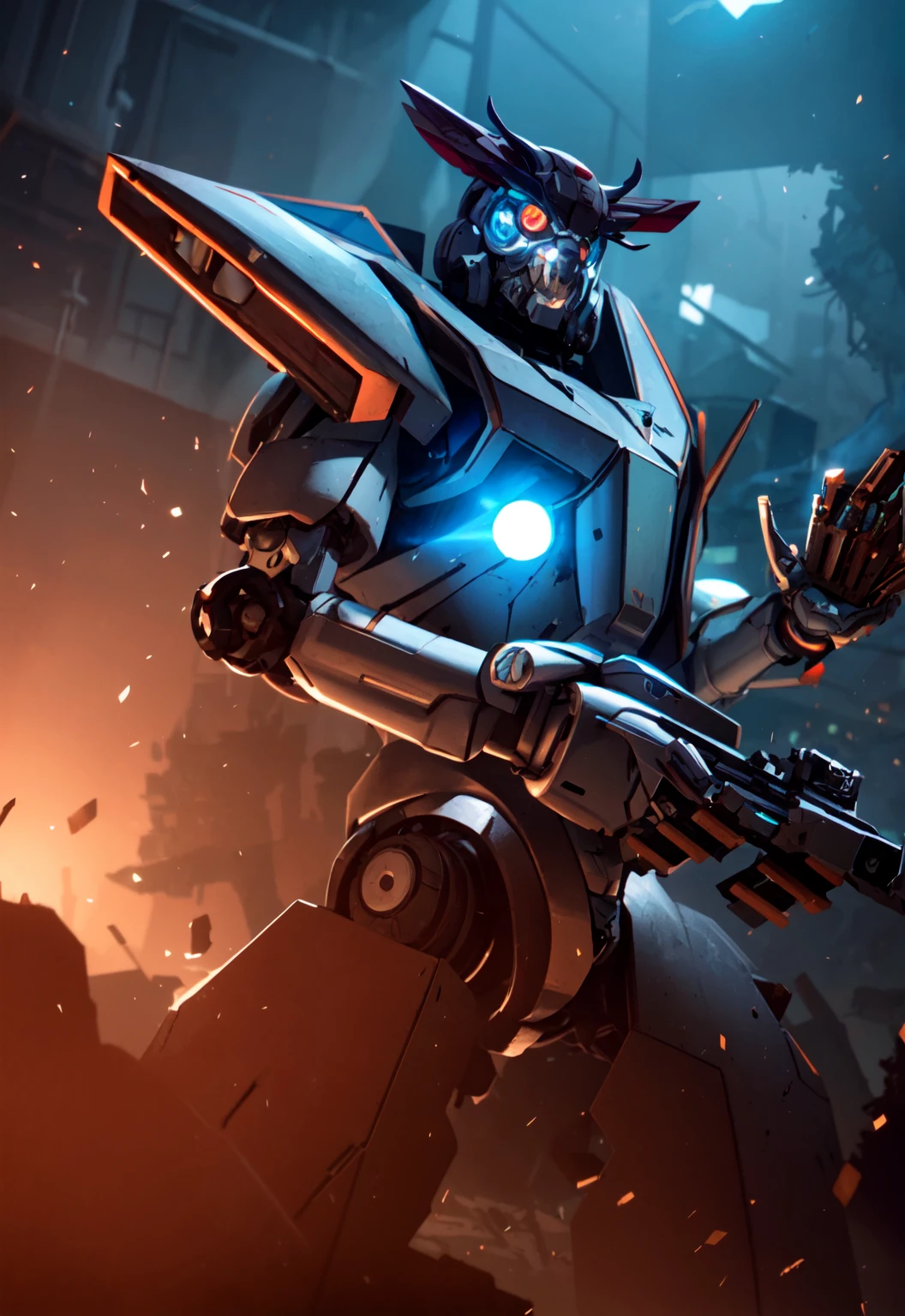 futuristic mecha in a destroyed city, scifi, mechanical, gears, transparent glass, crystal,
vibrant colors, colorful art style,
soft lighting, soft shadows, detailed textures, dynamic lighting,
nice hands, perfect hands,
<lyco:GoodHands-beta2:1.0>
<lora:add_detail:1>