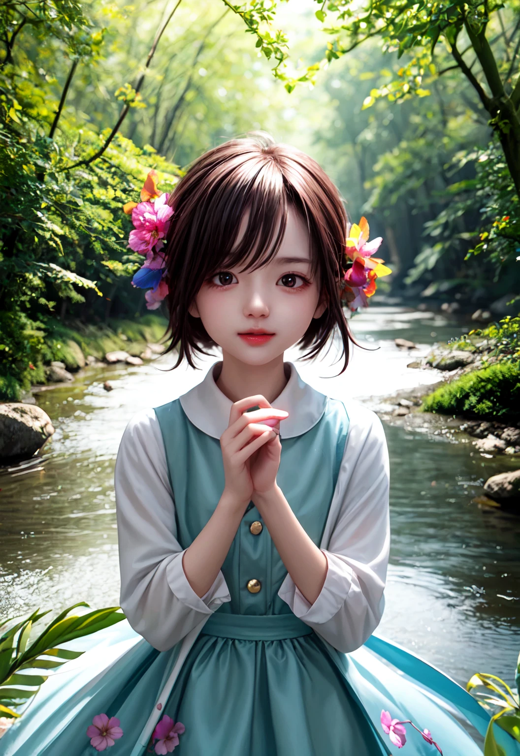 girl in a forest with floating flowers, river, puffy, puffy cheeks, cute,
vibrant colors, colorful art style,
soft lighting, soft shadows, detailed textures, dynamic lighting,
nice hands, perfect hands,
<lyco:GoodHands-beta2:1.0>
<lora:add_detail:1>