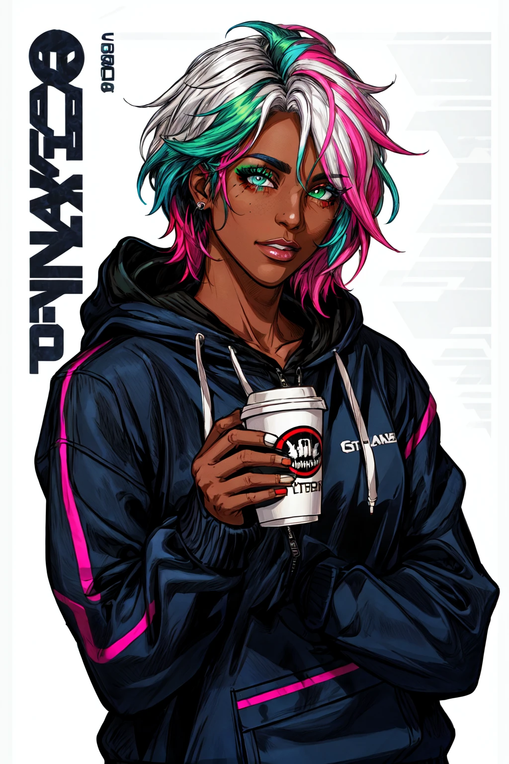 HafltonePopArt HoldingACupofCoffee SceneKidNoGend3r