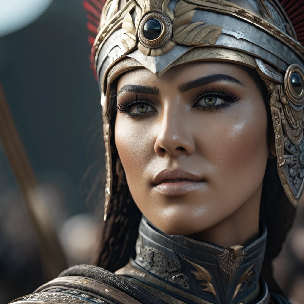 woman warrior, pores, realistic, 8K, (detailed eyes:1.2)