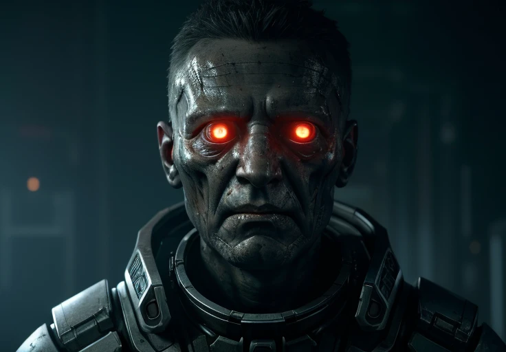 raw photo, detailed, fujifilmxt3, ray tracing, 8k uhd, hdr, portrait face, Cover Art For A Dead Space Themed Game, Hyperealistic, 8k, Ultra HD, Space, Creepy, Unsettling, Destroyed Structures, Space Soldier, Creepy And Disturbing Monsters