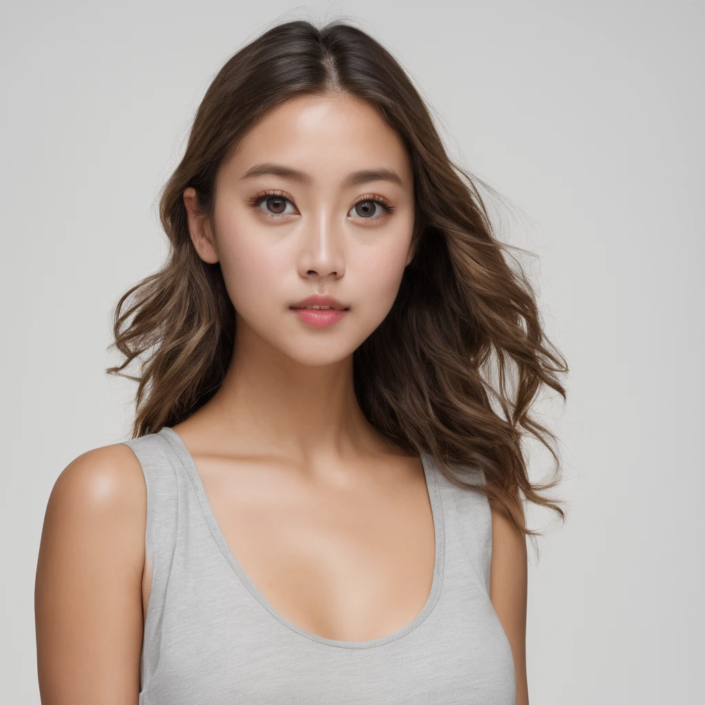masterpiece, best quality, 1girl, upper body, looking at viewer, simple background, <lora:kwFemaleBeta15_SDXL_v1-000008:1>