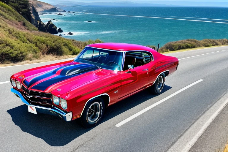 1970ChevelleSS_REDBLACK
racing along a windy cliff road, highway 1, california, ocean background,
shot from above on a Red digital cinema camera, rule of thirds,
8k uhd, high quality, high detail, 8k, vibrant color, reflections, detailed background,
<lora:more_details:0.2>
<lora:3DMM_V12:0.5>
<lora:1970ChevelleSS:0.7>