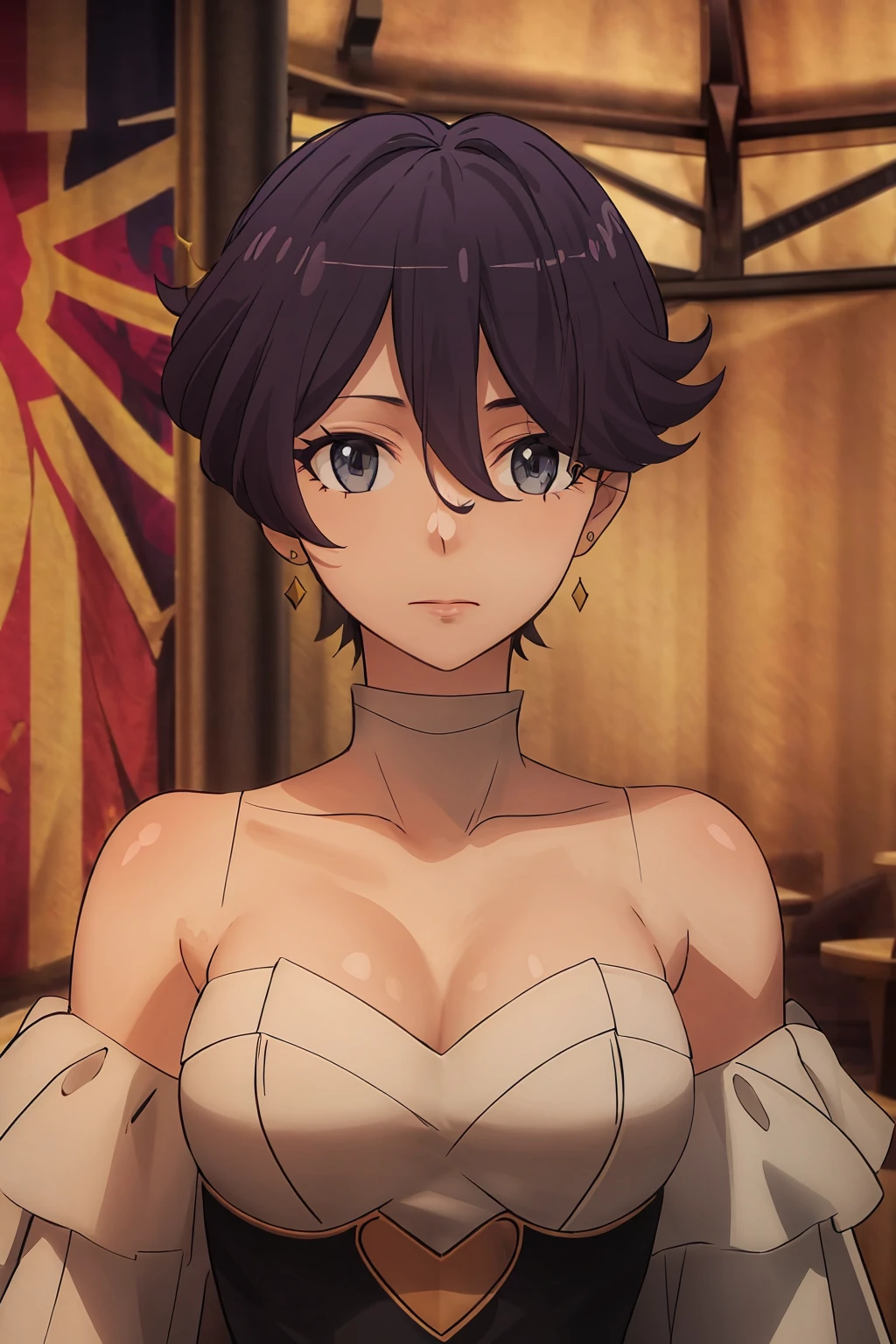 ((masterpiece, high quality, highres,))
beefeater, bare shoulders, <lora:Beefeater-10:0.8> , (close up, portrait:1.2 )