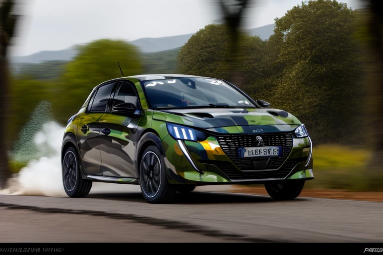 peugeot, masterpiece, very detailed, highres, 208, military car, military 208, outside, palmers, war, explosions, camouflage, in forest, military colors, anime, manga, motion blur, speed sensations, detailed background <lora:more_details:.6>
<lora:peugeot_208:1>