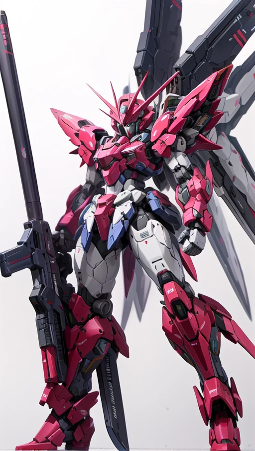 solo,standing,1 girl,robot,mecha,science fiction,weapon,gun,white background,holding,holding weapon,mechagirl girl,<lora:srd_v2_5:0.8>