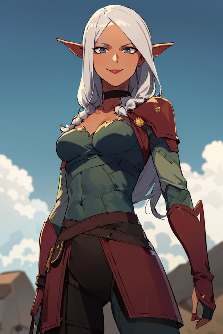 ((masterpiece,best quality)), absurdres, <lora:Aura_Shurifon:0.8>, Aura_Shurifon, solo, smiling, looking at viewer, cowboy shot, cinematic composition, dynamic pose