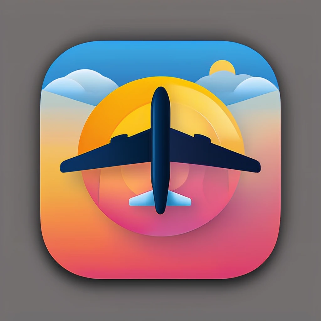 airplane, sky, minimalist, ios icon app, dribbble, icredm
<lora:IconsXLRedm:1>