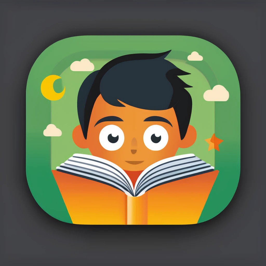 a boy reading a book, highly detailed, ios icon app, dribbble, icredm
<lora:IconsXLRedm:0.8>