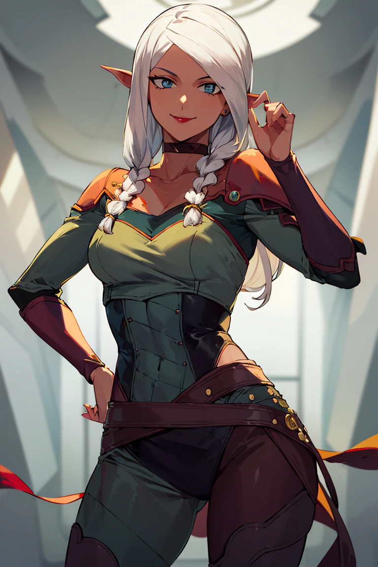 ((masterpiece,best quality)), absurdres, <lora:Aura_Shurifon:0.7>, Aura_Shurifon, solo, smiling, looking at viewer, cowboy shot, cinematic composition, dynamic pose