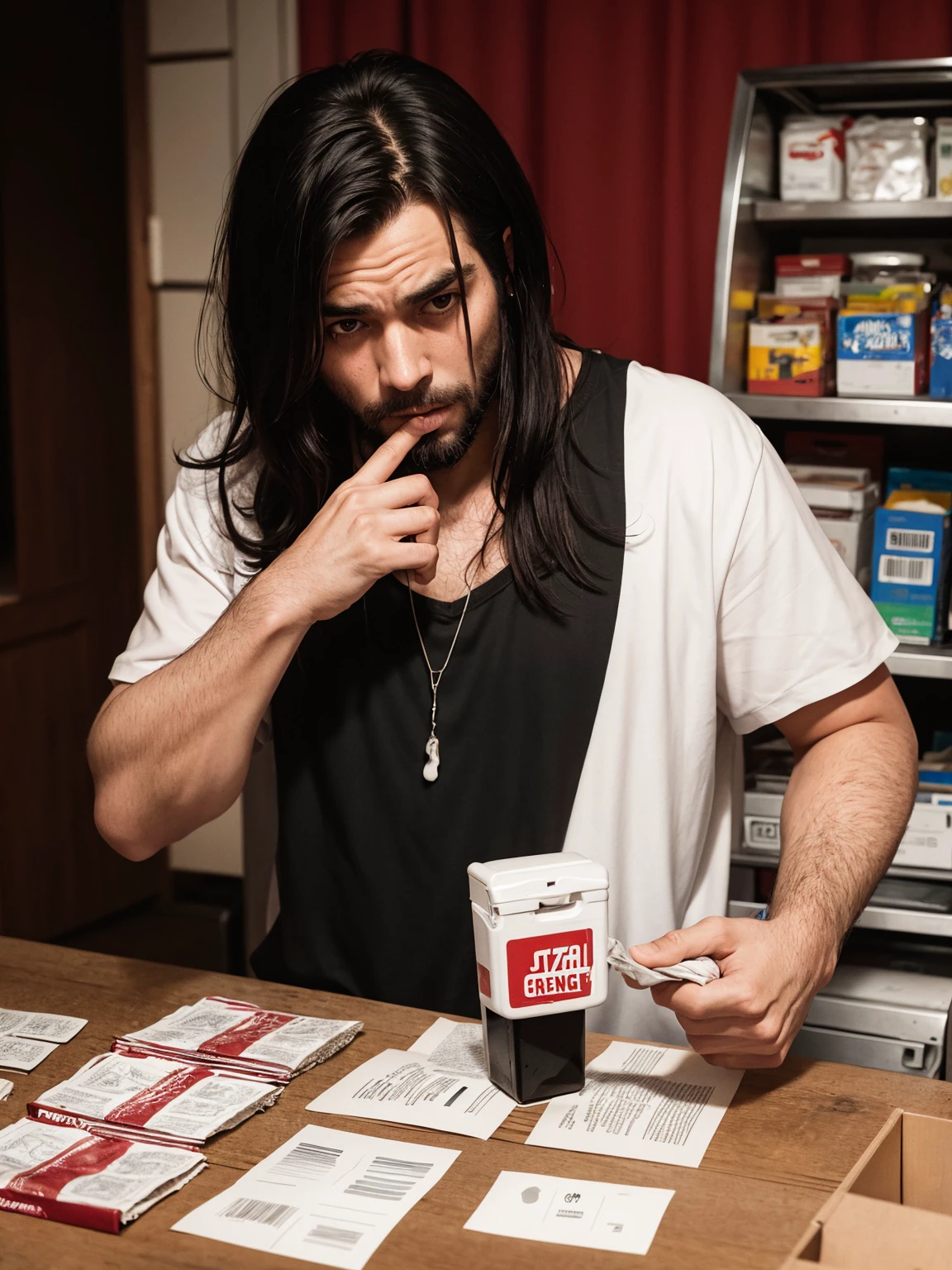 Photo of an greasy evil man selling drugs!