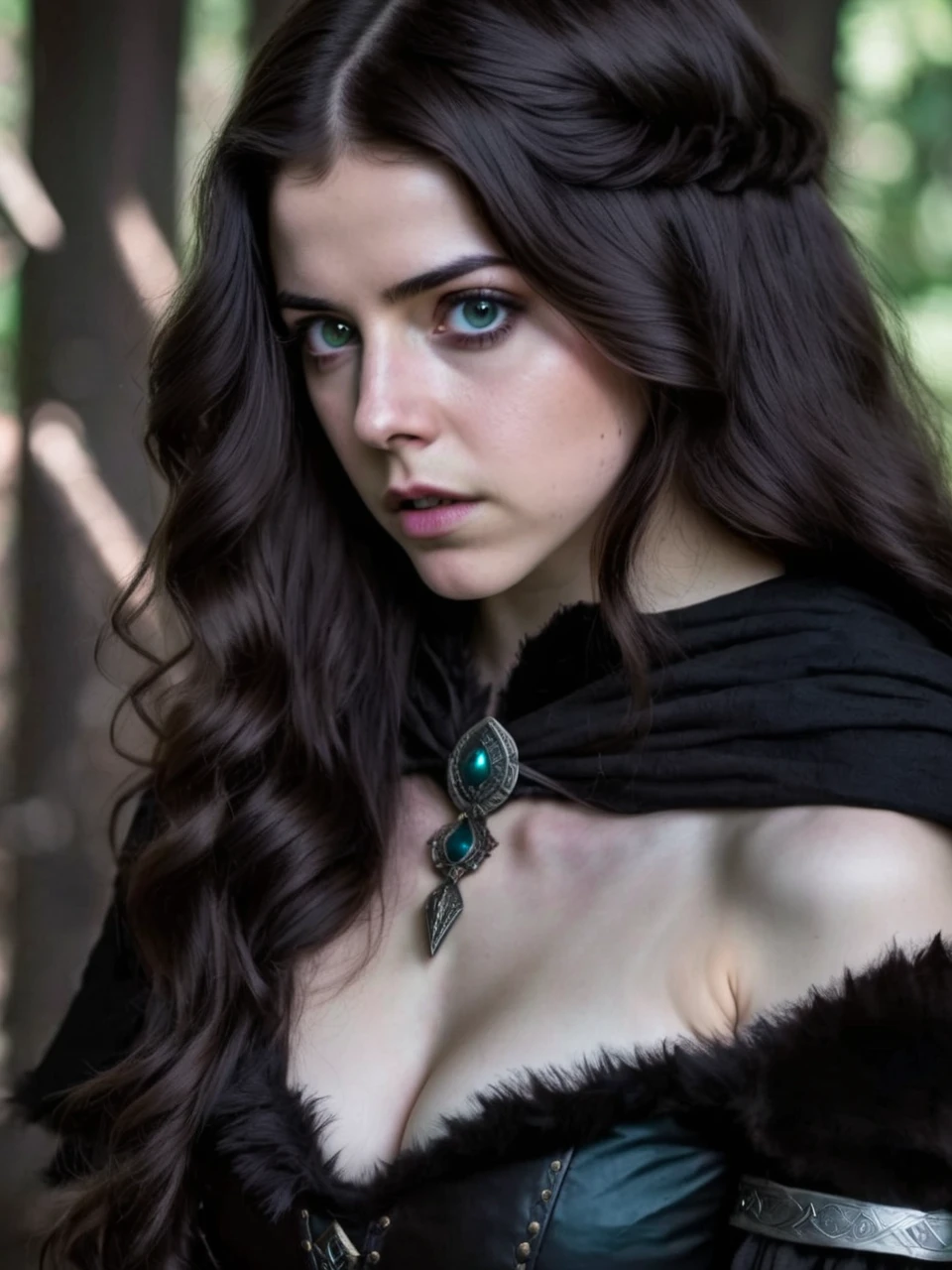 realistic photo of meghanof dressed as a real life version of Yennefer of Vengerberg, cosplay, instagram LUT
