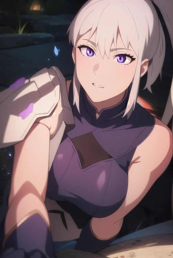 dotaluna, <lora:luna-lora-nochekaiser:1>,
luna, ponytail, white hair, (purple eyes:1.1),
BREAK armor, helmet,
BREAK looking at viewer,
BREAK outdoors,
BREAK <lora:GoodHands-vanilla:1>, (masterpiece:1.2), best quality, high resolution, unity 8k wallpaper, (illustration:0.8), (beautiful detailed eyes:1.6), extremely detailed face, perfect lighting, extremely detailed CG, (perfect hands, perfect anatomy),