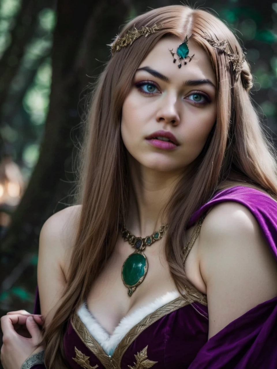 realistic photo of sydneyof dressed as a real life version of Vasilisa Dragomir, cosplay, instagram LUT