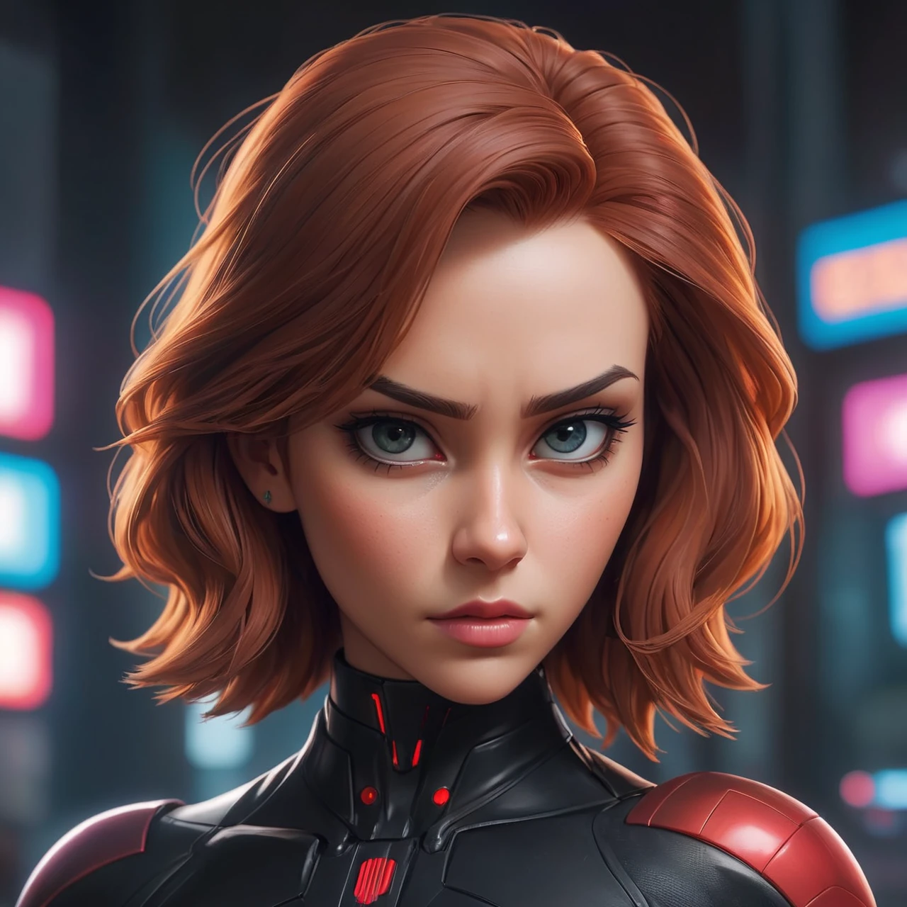 Black Widow/Natasha Romanoff (MAA),bar,TOKYO
futuristic Neon cyberpunk synthwave cybernetic Mauricio Alejo