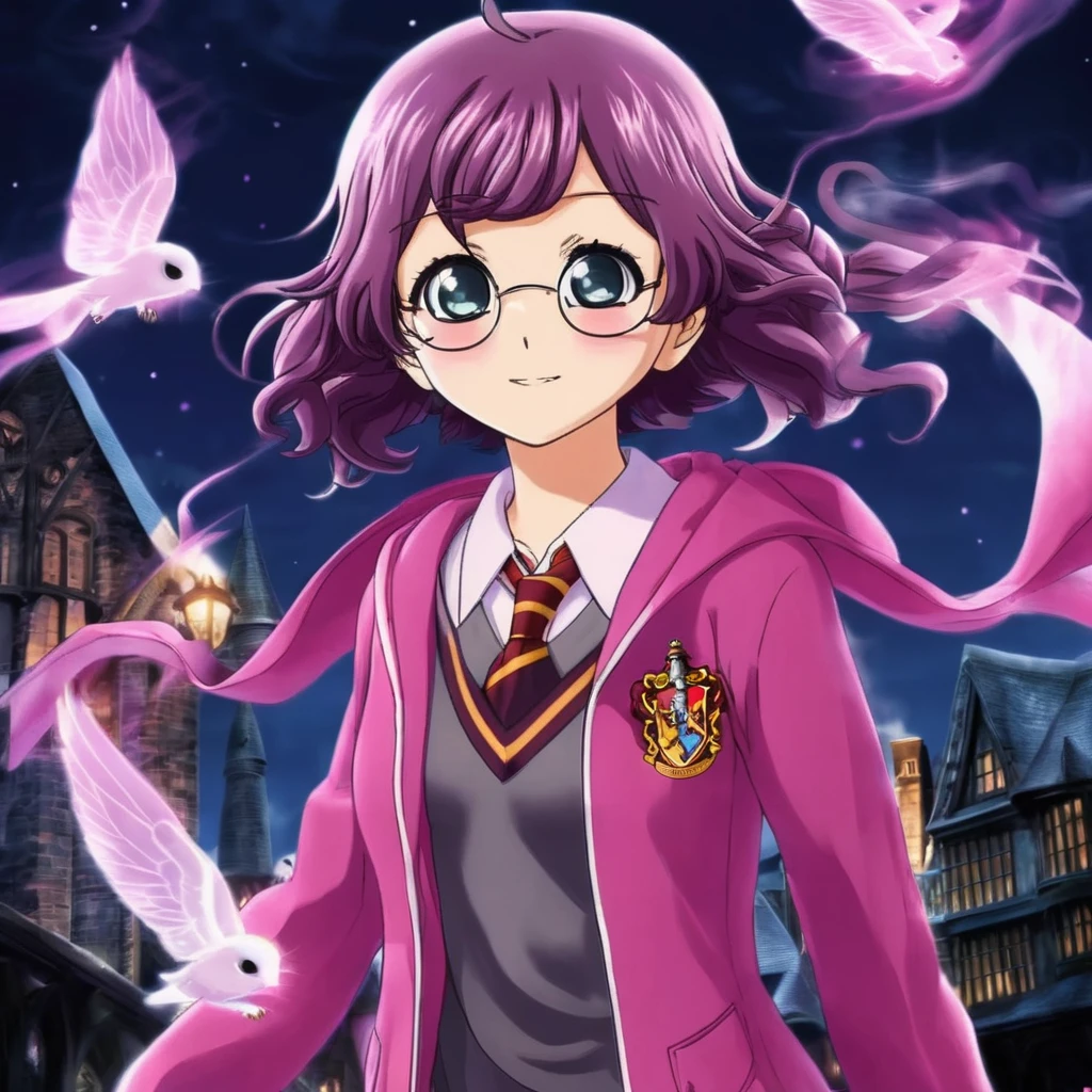 best quality, harry potter cinema poster,girl,manaka laala,<lora:test_lala:0.8>