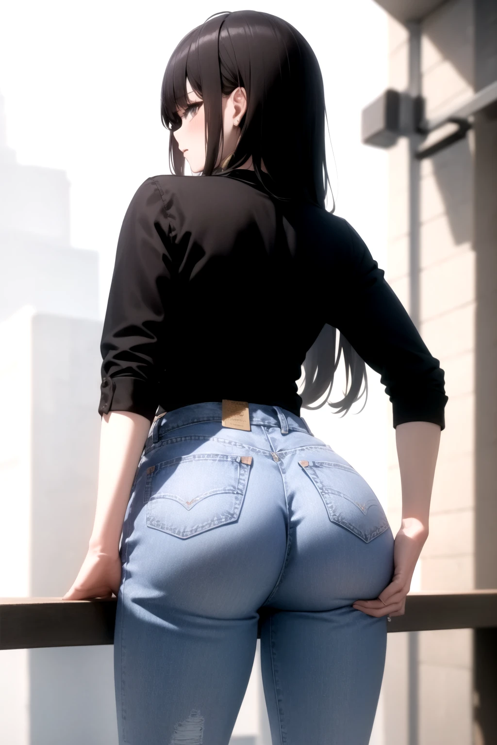 <lora:ass_support_v0.1:1>
1girl, ass support, jeans,
<lora:baggy_jeans_v0.9:1>, masterpiece, best quality, highly detailed