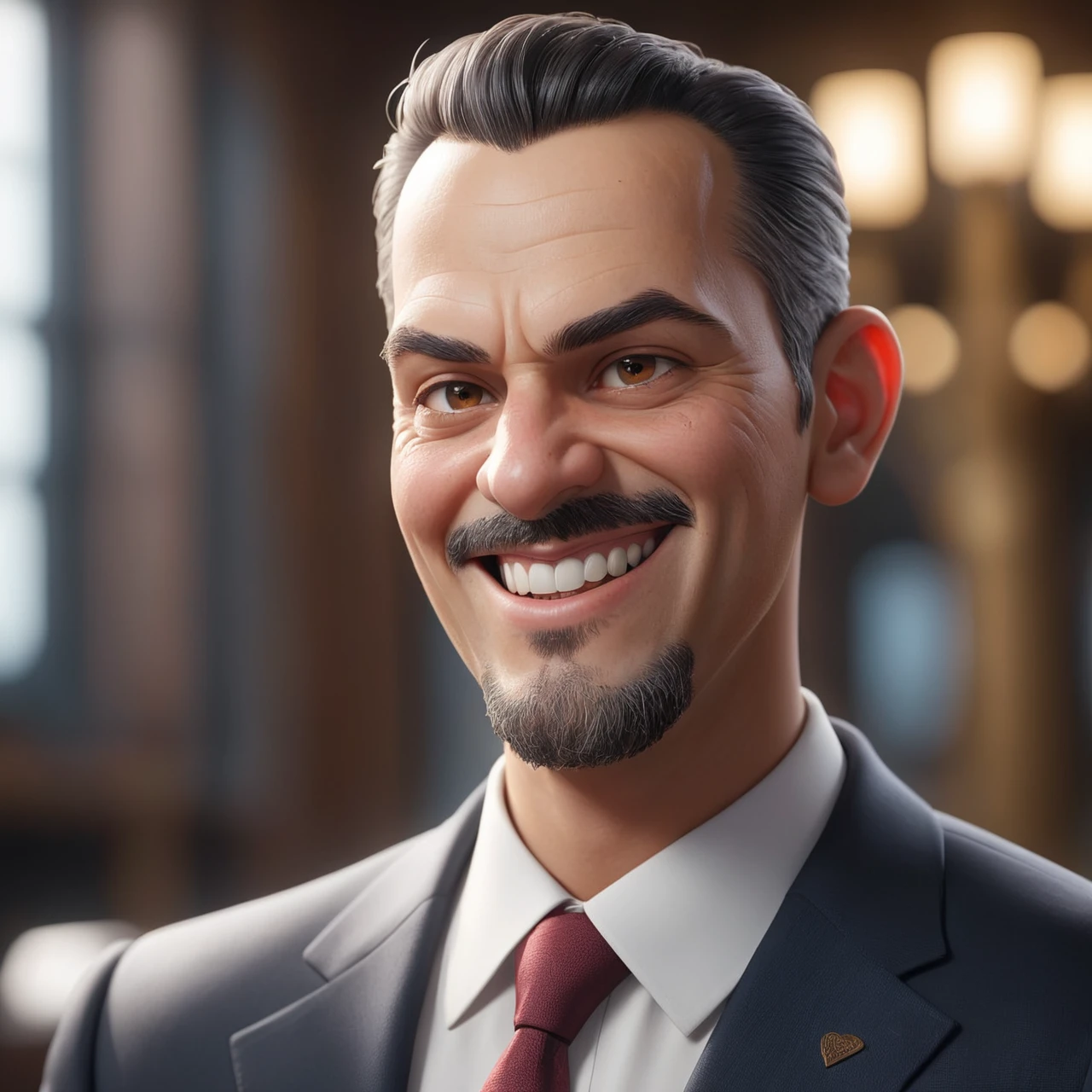 extremely content happy smile ,, Mob Boss ,Mashhad ,Behir
shiny intricate 3D graphics octane render highly detailed 8k HDR UHD high quality professional unreal engine PS5 cinematic vray Genndy Tartakovsky