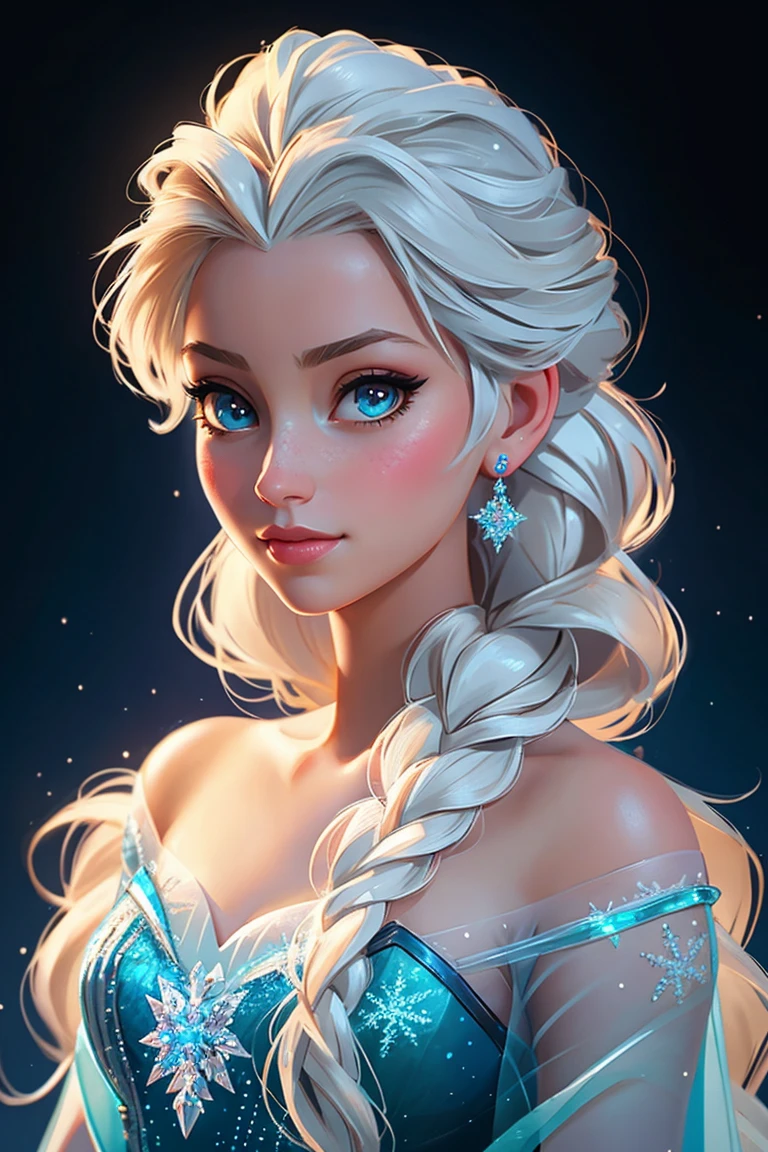 (princess),(Elsa from Frozen),disney style,cute girl,full shot body, most beautiful artwork in the world, professional majestic oil painting, trending on ArtStation, trending on CGSociety, Intricate, High Detail, Sharp focus, sharp image,hd, realistic reflects,dramatic, photorealistic painting art, catoonized, pinterest,