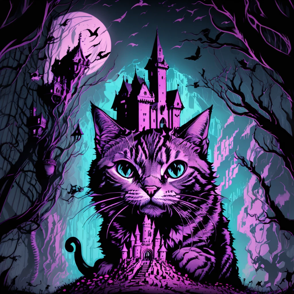 Angst, magical castle filled with cats