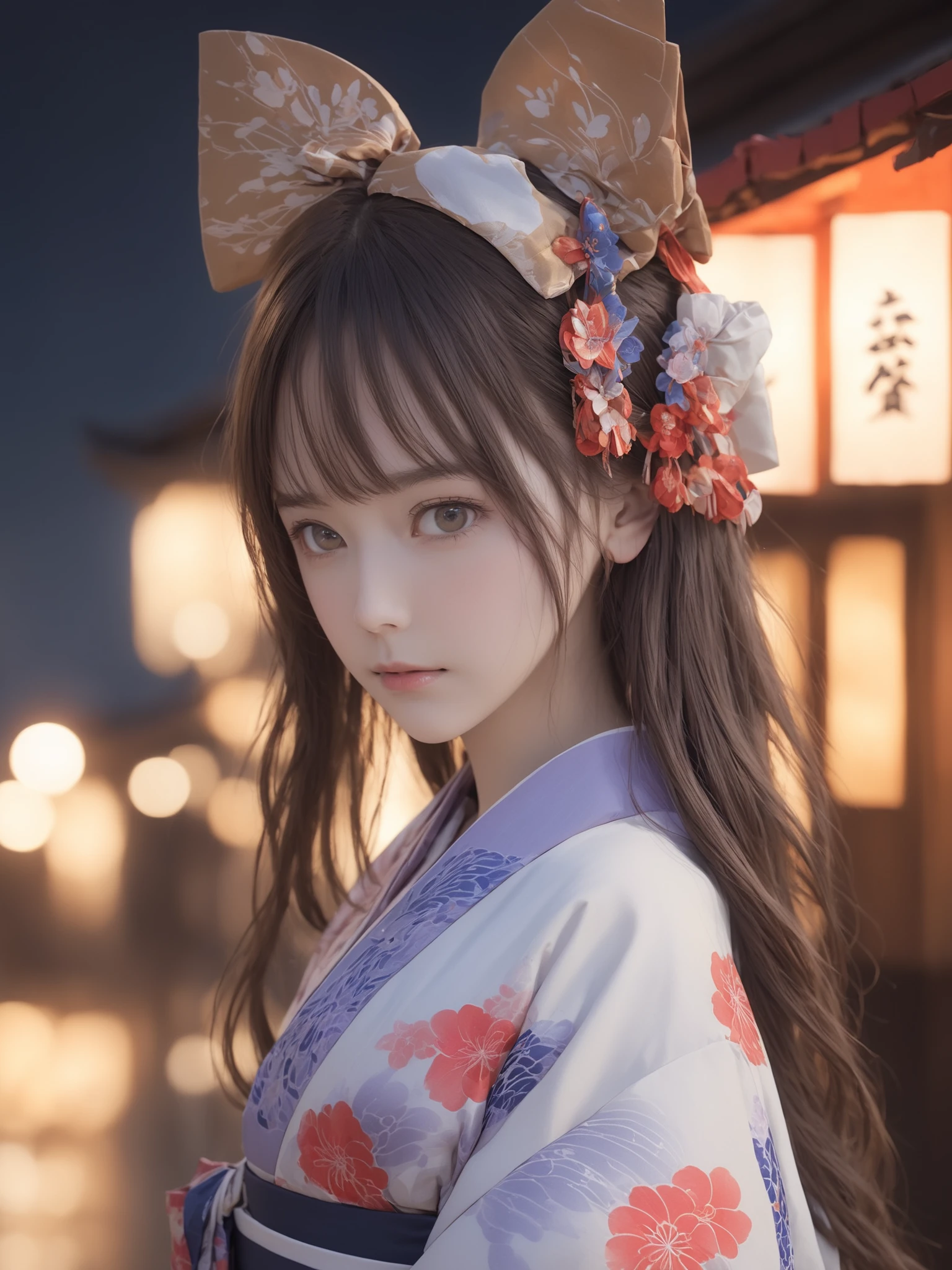 a girl wearing kimono,furisode, obi, chikake, hood, sash,1girl,
face focus, cute, masterpiece, best quality, , long hair,
looking at viewer, upper body, outdoors, night,
<lora:PrgXL_V1:0.75>