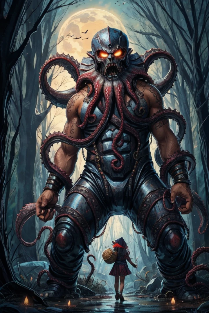 horror movie, creepy, giant tentacles, giant legs