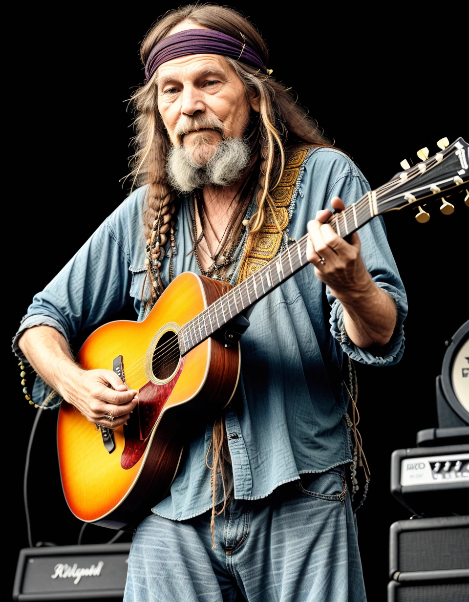 photo of a hippie man playing guitar, award winning photo  <lora:color_temperature_slider_v1:4>