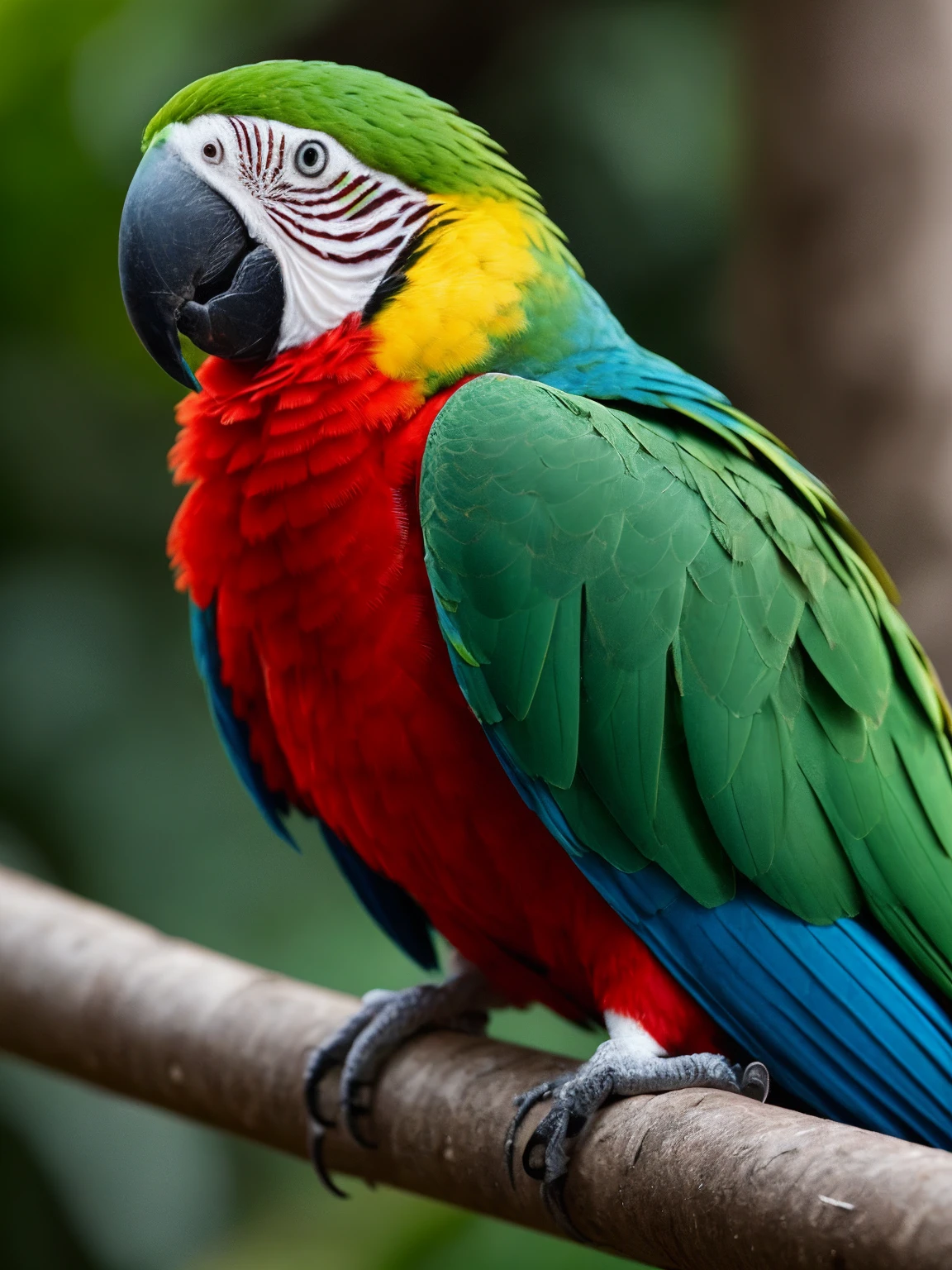 a parrot, realistic, 8K, HD, Sony Alpha 7, ISO800, clear focus, soft lighting, super detailed, Sony Alpha 7,