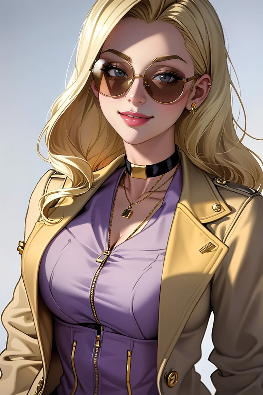 ((Masterpiece, best quality)),edgQuality,smirk,smug,
edgCJ, a woman in a jacket ,wearing edgCJ,chic jacket
<lora:edgChicJackets:0.86>
<lora:Ultimate_Nadia:0.2>blonde nadia, sunglasses,choker