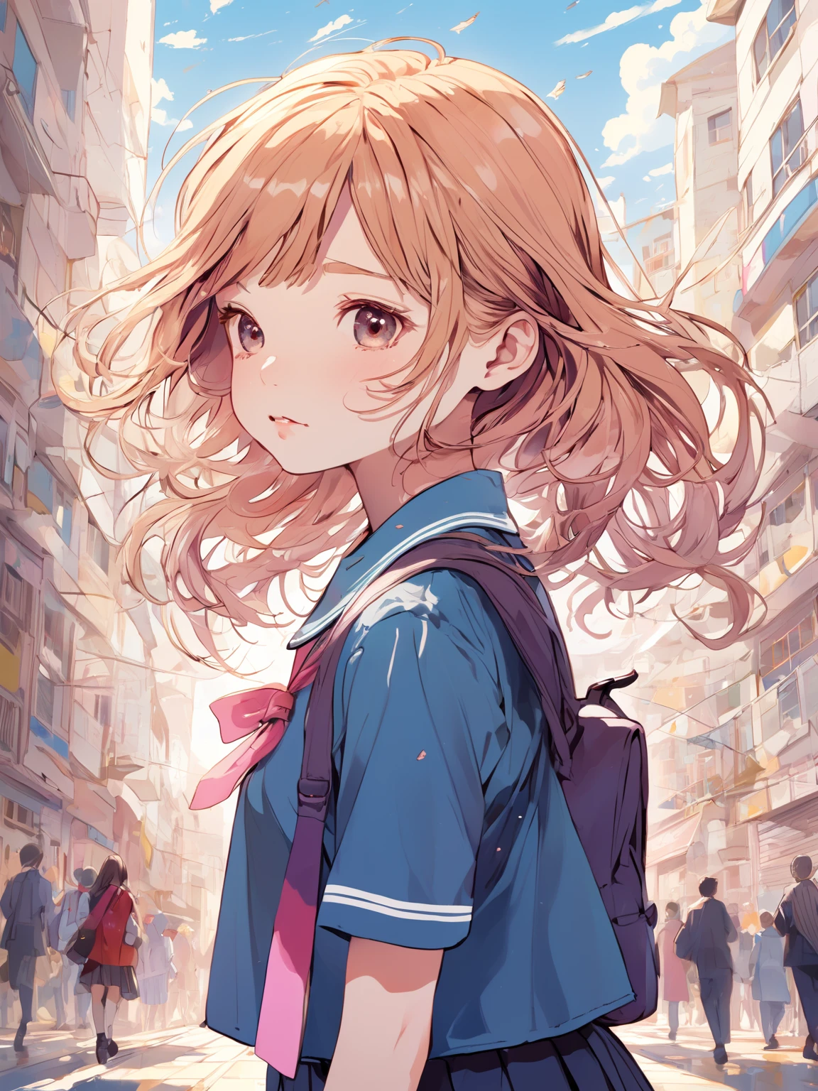 absurdres, highres, ultra detailed, (1girl:1.3), kawaii
BREAK
school uniform