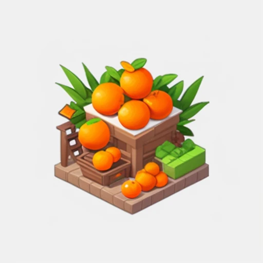 game icon institute, game icon, Qjianzhu,(white background), HD, 2d, <lora:game icon institute_Qjianzhu_1:0.65>,mandarin orange,