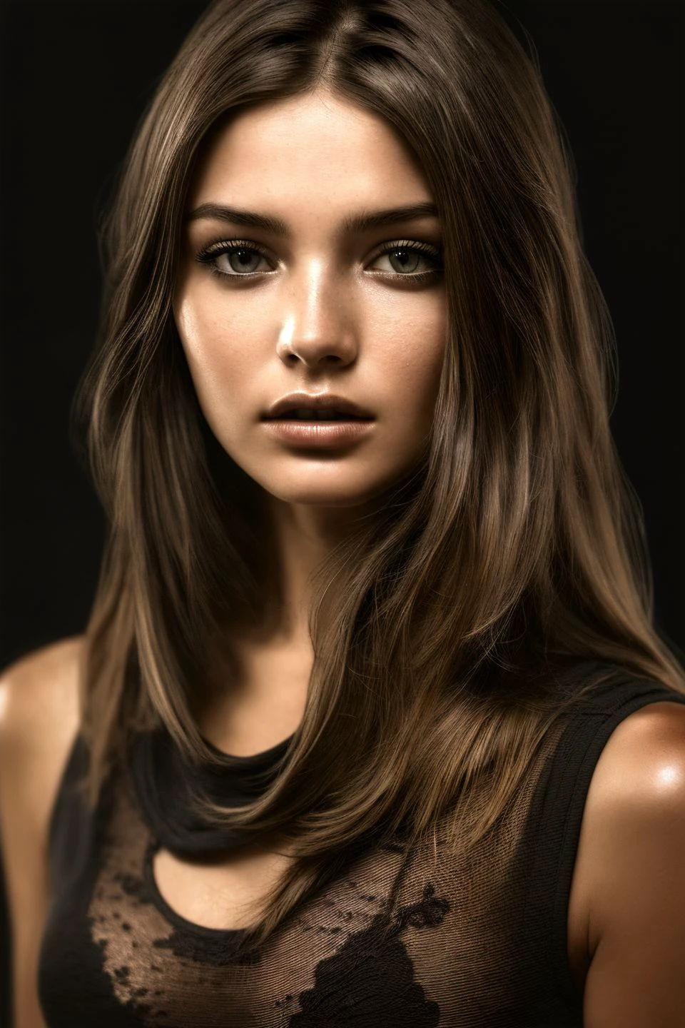 (close-up, editorial photograph of a 21 year old woman), (highly detailed face:1.4) (smile:0.7)
(background inside dark, moody, private study:1.3) 
(8k, RAW photo, dslr, hdr, highest quality), (realistic shadows), intricate details, muted colors, professional, soft volumetric lighting, depth of field, film grain, smooth, real life, photographed on a Canon EOS R5, 50mm lens, F/2.8