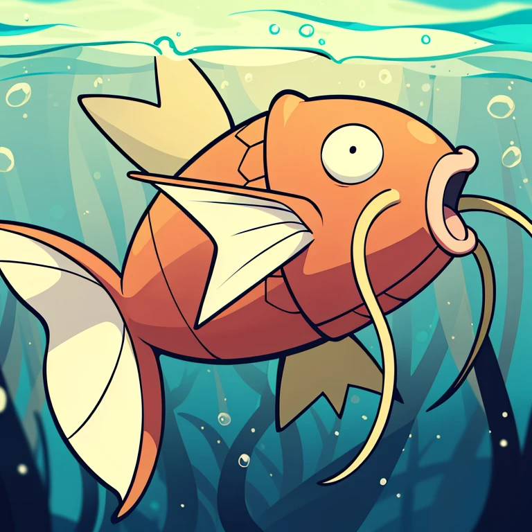 ((masterpiece,best quality)), absurdres, <lora:Magikarp_Pokemon-15:0.7>, Magikarp_Pokemon, carp, underwater,
