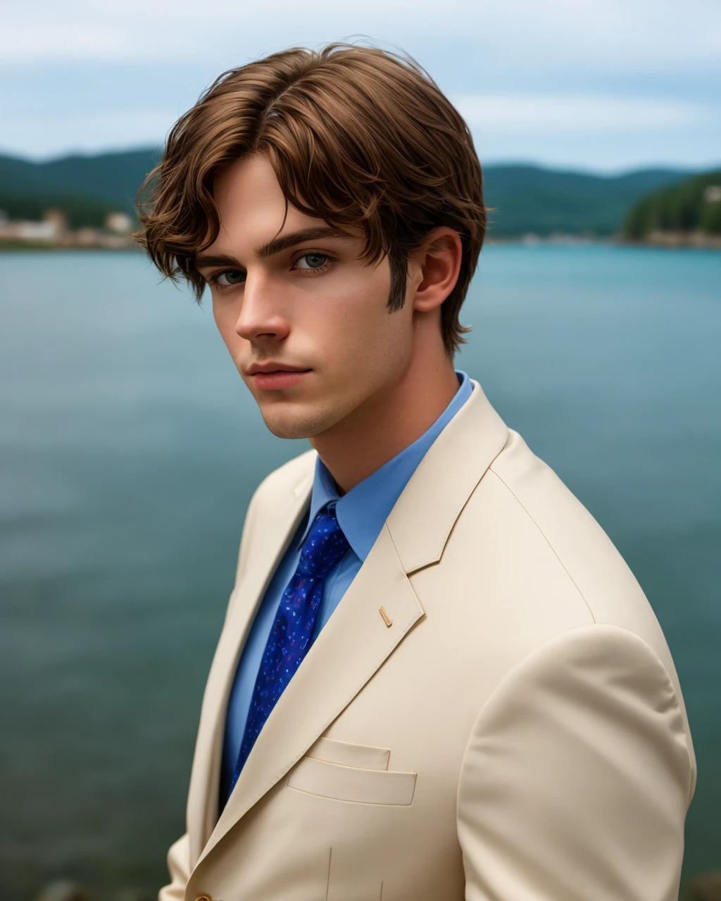 analog photo style, high detailed sharp focus,32k uhd, dslr, high quality,
best quality,masterpiece,highly detailed,ultra-detailed,1boy,short hair, detailed eyes <lora:racial-chang-slider:0.8>an american white man,collared shirt, suit, looking at viewer,
in Waterfront - picturesque and serene, with scenic views and tranquil waters.
<lora:neg1.5_last:0.5>