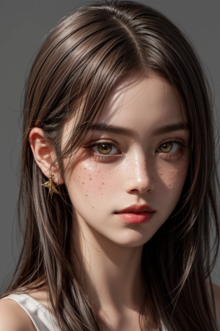 a portrait of a girl with freckles with gold eyes,
<lora:more_details:0.85>