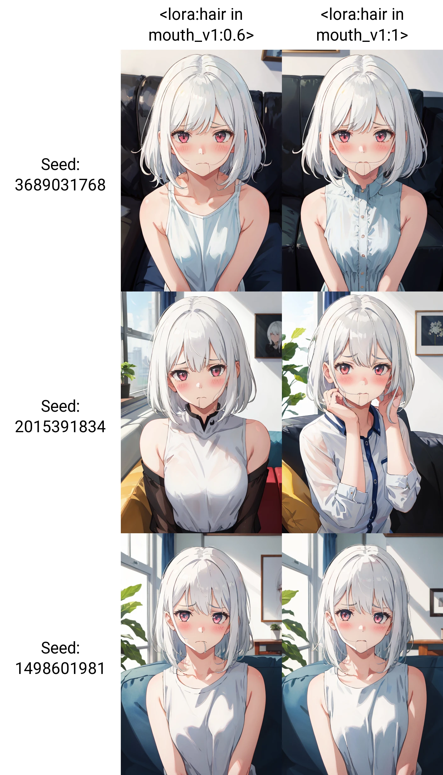 high quality、Silver-haired 、「Completely naked」、Crying after being covered in a lot of semen